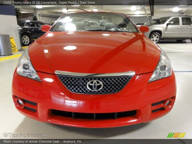 Super Red 5 / Dark Stone 2008 Toyota Solara SE V6 Convertible