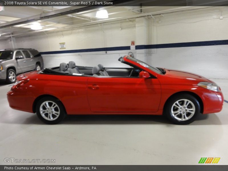 Super Red 5 / Dark Stone 2008 Toyota Solara SE V6 Convertible