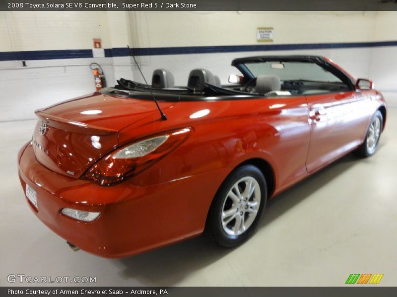 Super Red 5 / Dark Stone 2008 Toyota Solara SE V6 Convertible