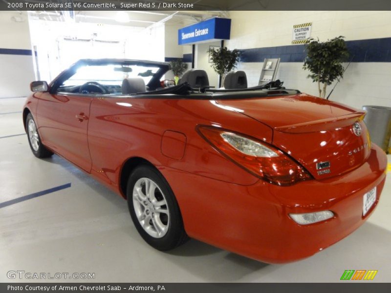 Super Red 5 / Dark Stone 2008 Toyota Solara SE V6 Convertible