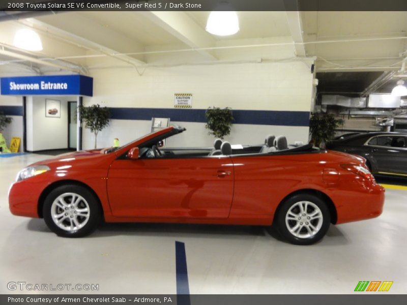 Super Red 5 / Dark Stone 2008 Toyota Solara SE V6 Convertible