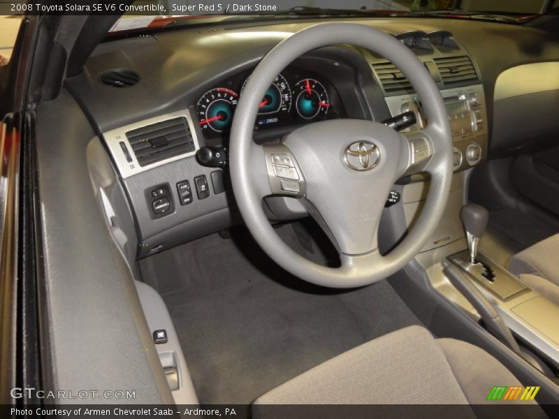 Super Red 5 / Dark Stone 2008 Toyota Solara SE V6 Convertible