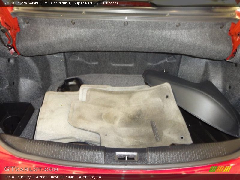 Super Red 5 / Dark Stone 2008 Toyota Solara SE V6 Convertible