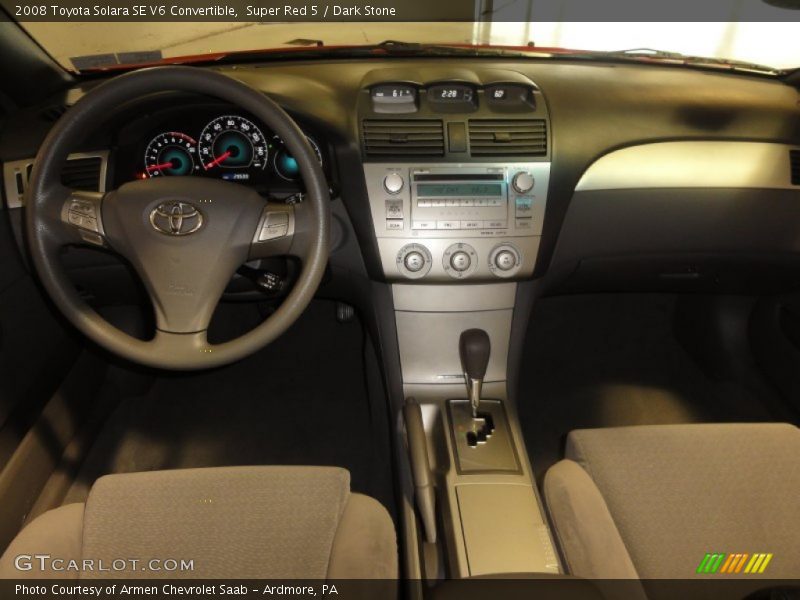 Super Red 5 / Dark Stone 2008 Toyota Solara SE V6 Convertible