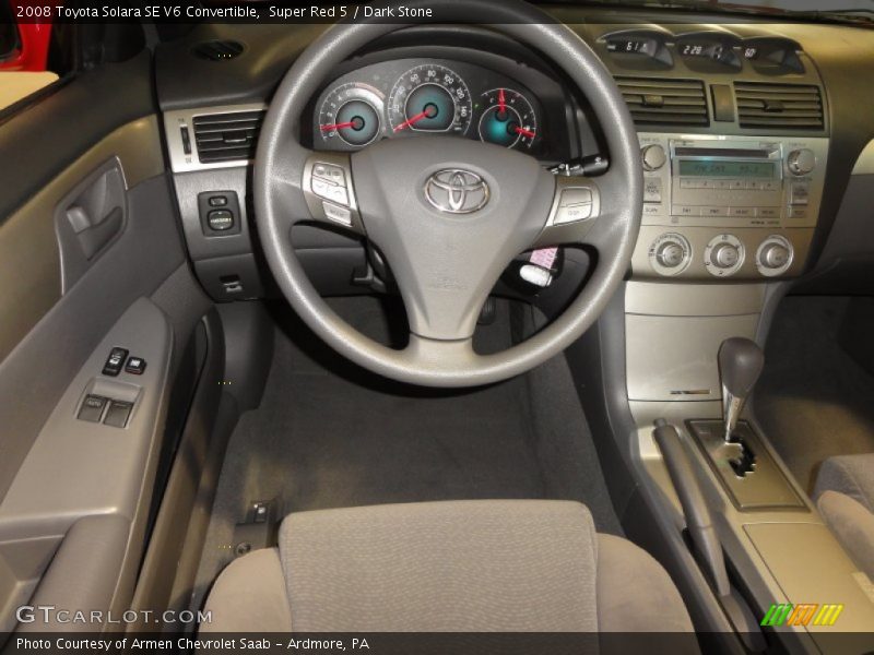 Super Red 5 / Dark Stone 2008 Toyota Solara SE V6 Convertible