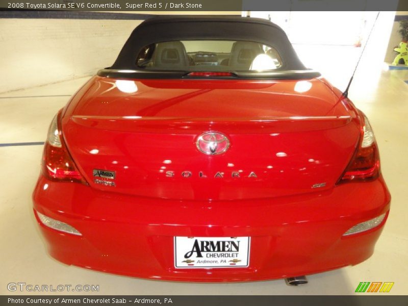 Super Red 5 / Dark Stone 2008 Toyota Solara SE V6 Convertible