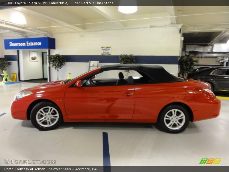 Super Red 5 / Dark Stone 2008 Toyota Solara SE V6 Convertible