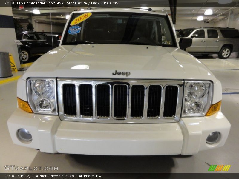 Stone White / Dark Slate Gray 2008 Jeep Commander Sport 4x4