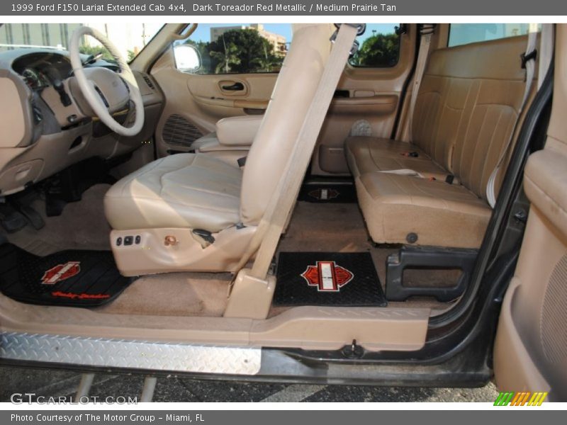 Dark Toreador Red Metallic / Medium Prairie Tan 1999 Ford F150 Lariat Extended Cab 4x4