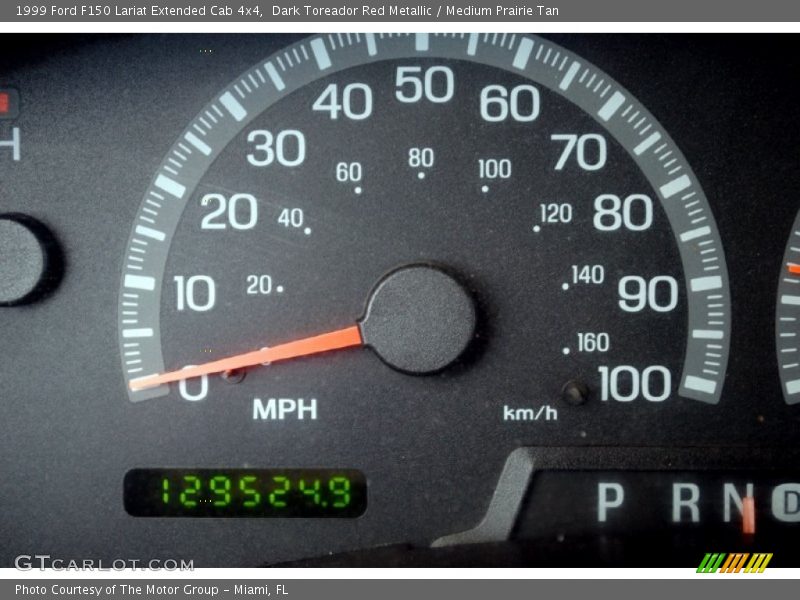 Dark Toreador Red Metallic / Medium Prairie Tan 1999 Ford F150 Lariat Extended Cab 4x4