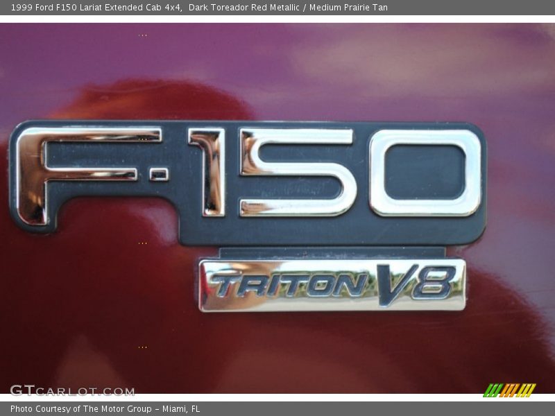 Dark Toreador Red Metallic / Medium Prairie Tan 1999 Ford F150 Lariat Extended Cab 4x4