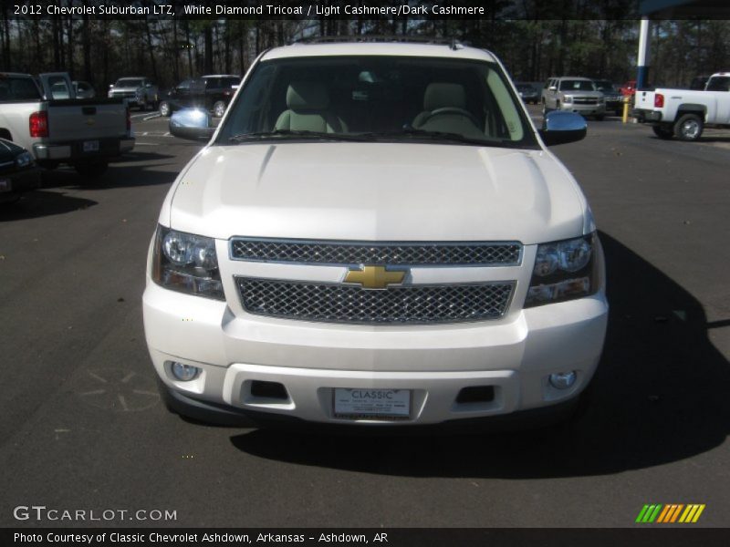 White Diamond Tricoat / Light Cashmere/Dark Cashmere 2012 Chevrolet Suburban LTZ