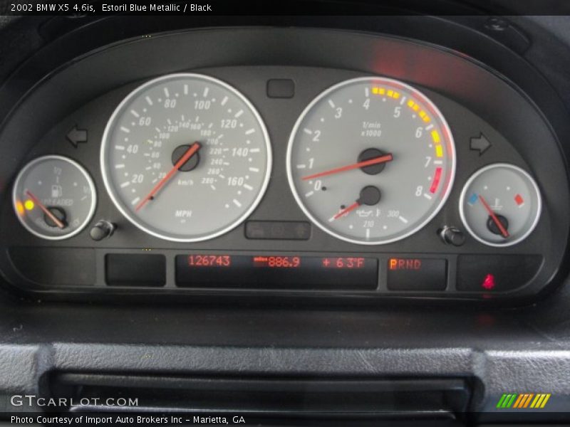 Estoril Blue Metallic / Black 2002 BMW X5 4.6is
