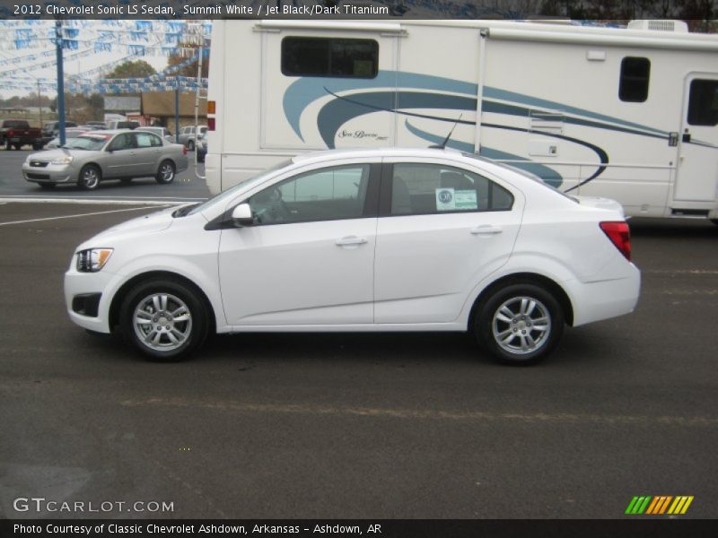 Summit White / Jet Black/Dark Titanium 2012 Chevrolet Sonic LS Sedan