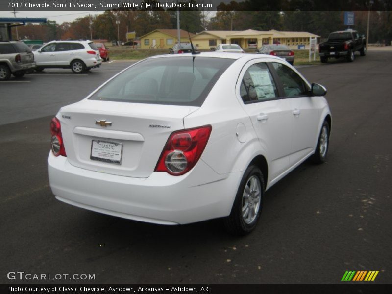 Summit White / Jet Black/Dark Titanium 2012 Chevrolet Sonic LS Sedan