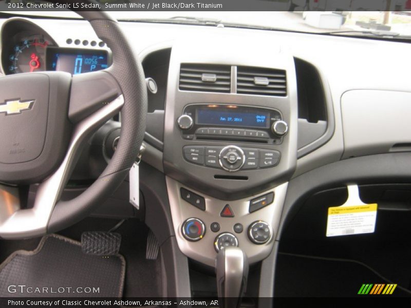 Summit White / Jet Black/Dark Titanium 2012 Chevrolet Sonic LS Sedan