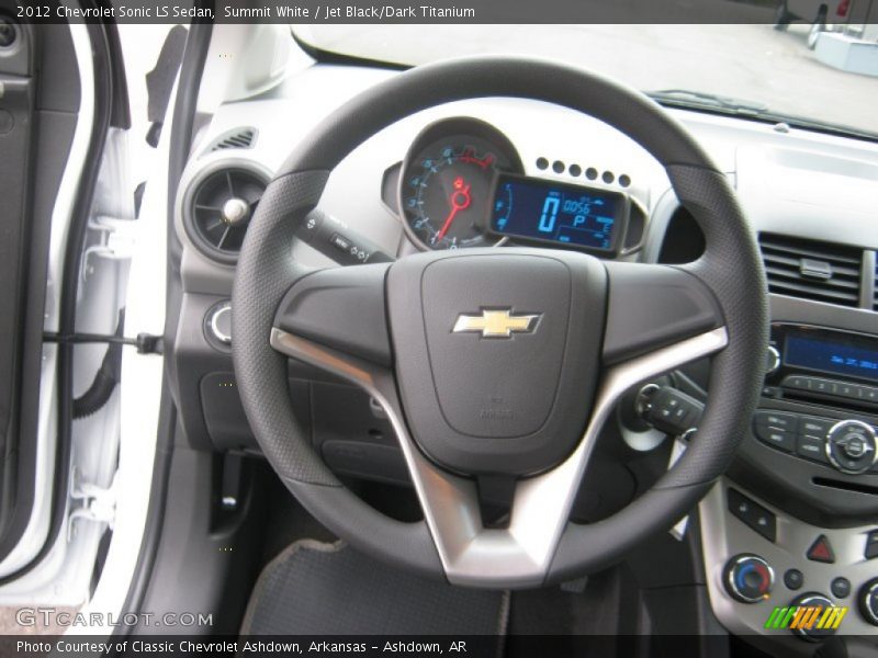 Summit White / Jet Black/Dark Titanium 2012 Chevrolet Sonic LS Sedan