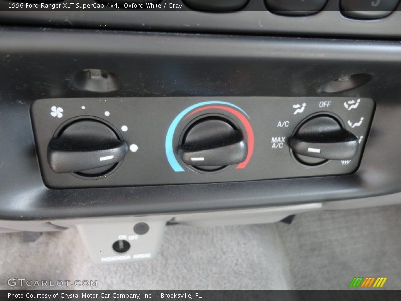 Controls of 1996 Ranger XLT SuperCab 4x4