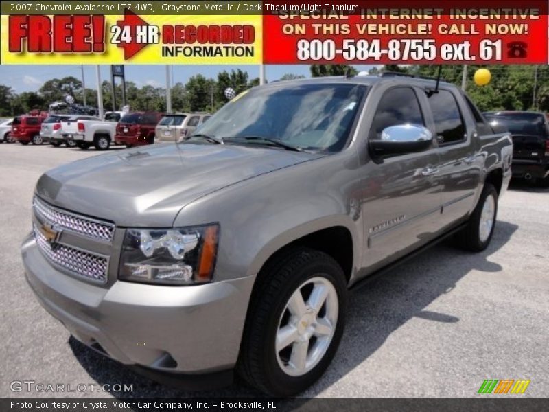 Graystone Metallic / Dark Titanium/Light Titanium 2007 Chevrolet Avalanche LTZ 4WD