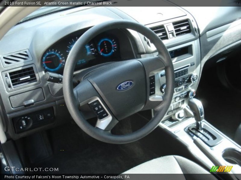 Atlantis Green Metallic / Charcoal Black 2010 Ford Fusion SE