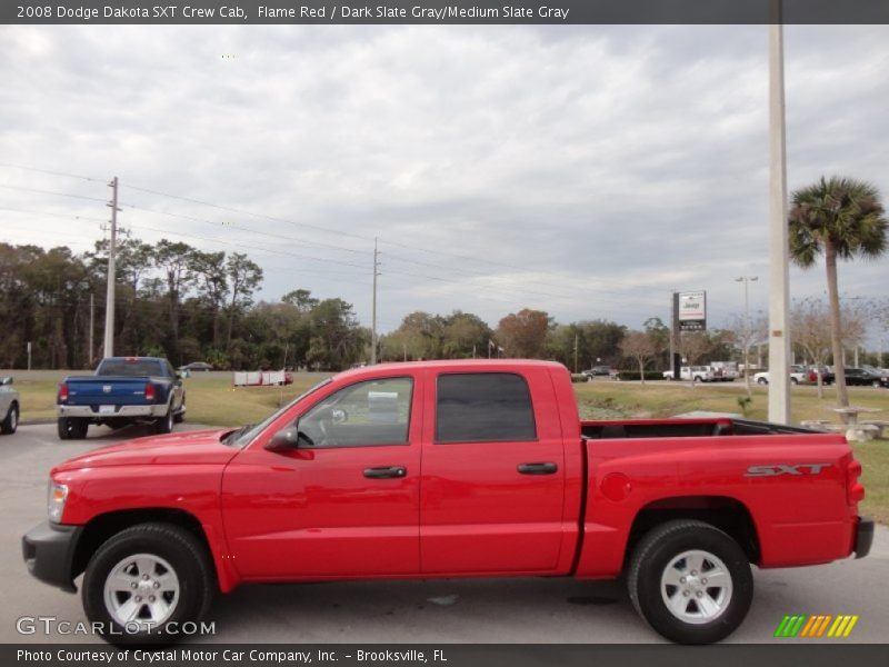 Flame Red / Dark Slate Gray/Medium Slate Gray 2008 Dodge Dakota SXT Crew Cab
