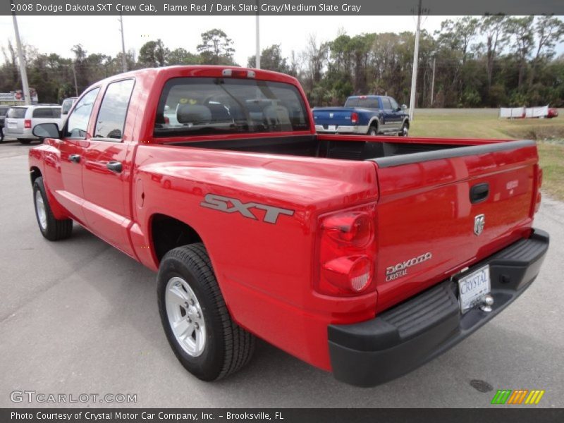 Flame Red / Dark Slate Gray/Medium Slate Gray 2008 Dodge Dakota SXT Crew Cab