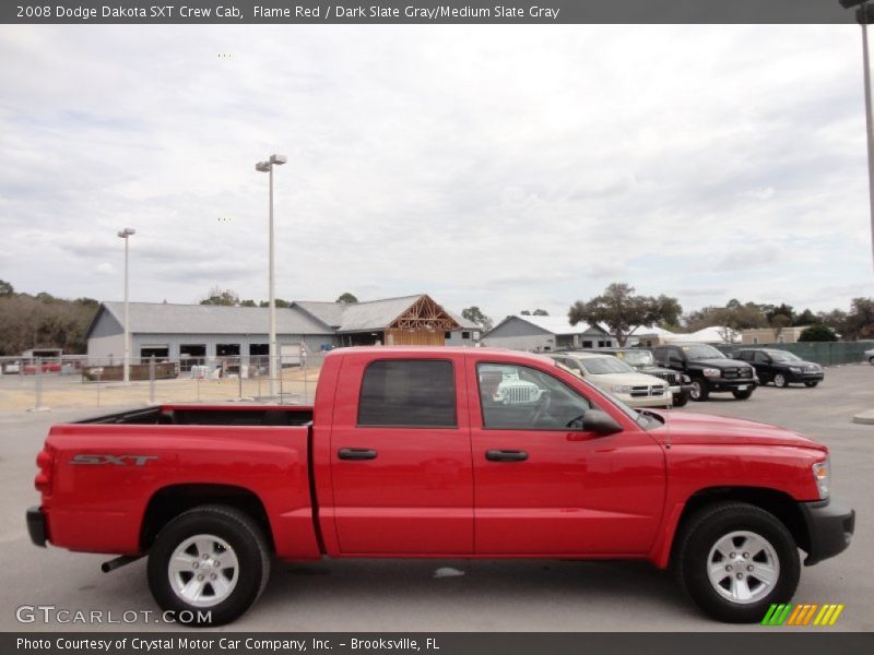 Flame Red / Dark Slate Gray/Medium Slate Gray 2008 Dodge Dakota SXT Crew Cab
