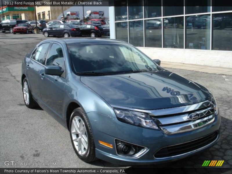 Steel Blue Metallic / Charcoal Black 2012 Ford Fusion SEL