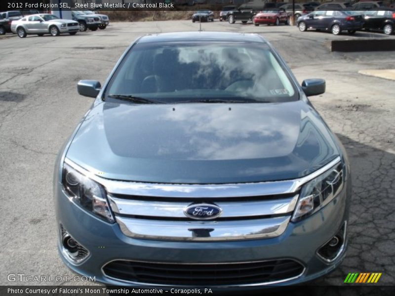 Steel Blue Metallic / Charcoal Black 2012 Ford Fusion SEL