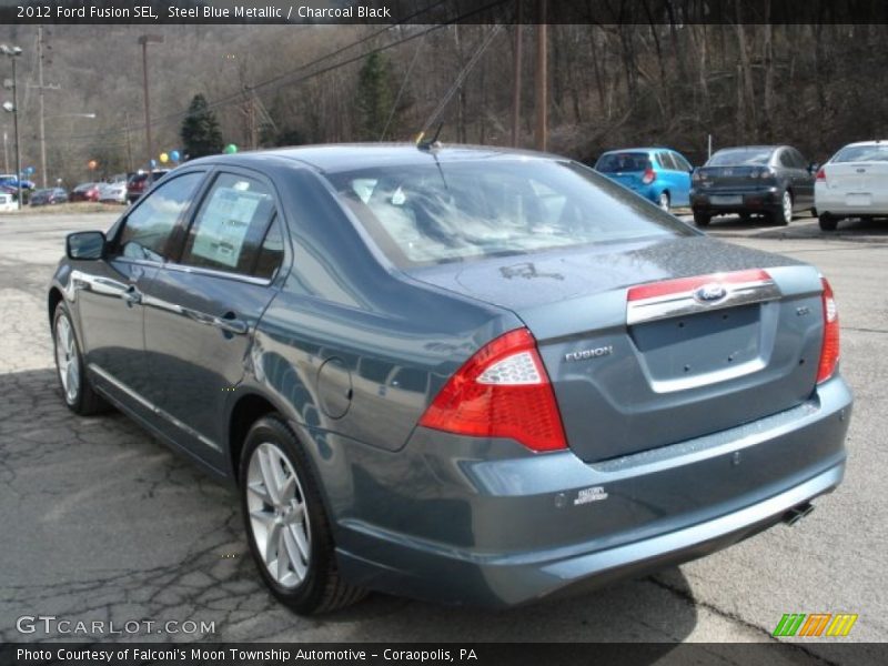 Steel Blue Metallic / Charcoal Black 2012 Ford Fusion SEL