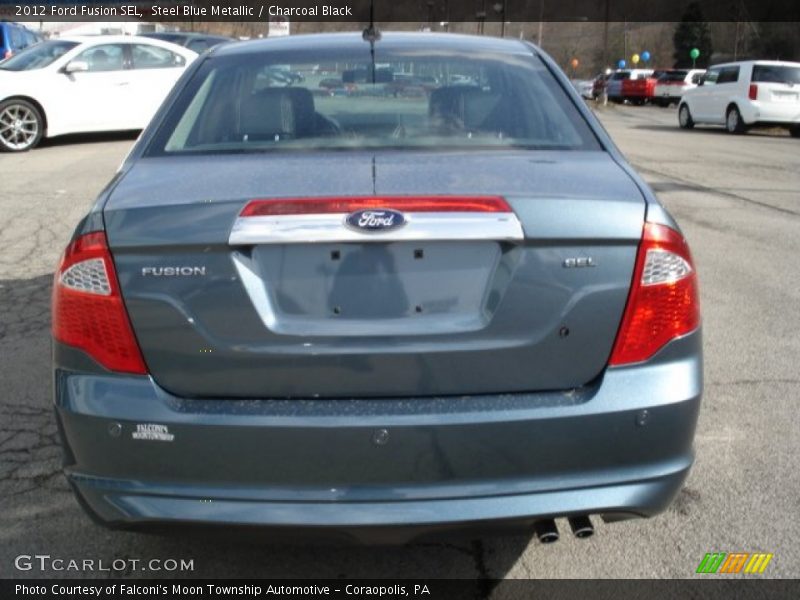 Steel Blue Metallic / Charcoal Black 2012 Ford Fusion SEL