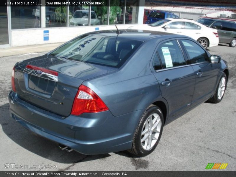 Steel Blue Metallic / Charcoal Black 2012 Ford Fusion SEL