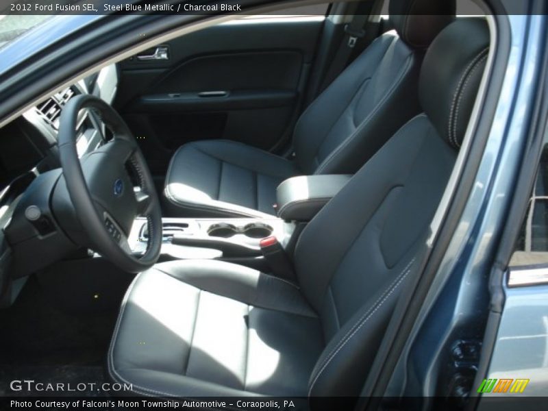 Steel Blue Metallic / Charcoal Black 2012 Ford Fusion SEL