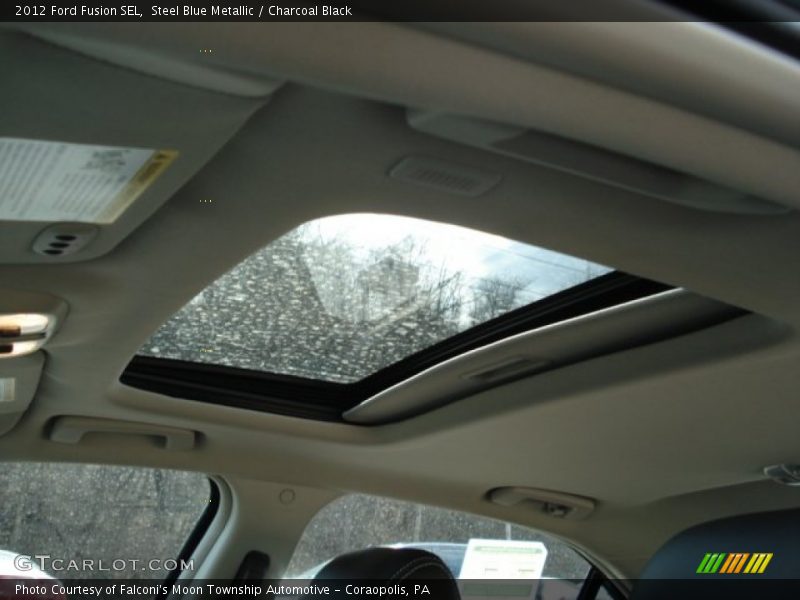 Steel Blue Metallic / Charcoal Black 2012 Ford Fusion SEL