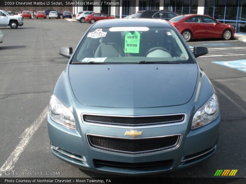 Silver Moss Metallic / Titanium 2009 Chevrolet Malibu LS Sedan