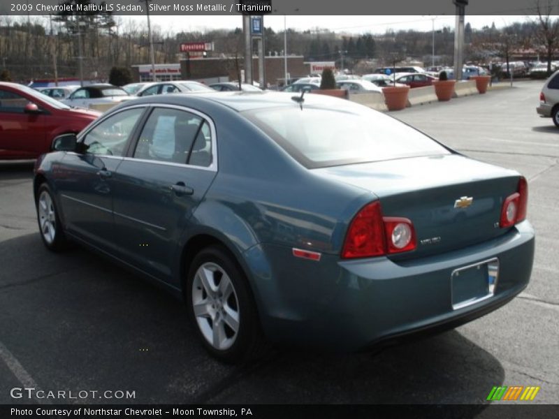 Silver Moss Metallic / Titanium 2009 Chevrolet Malibu LS Sedan