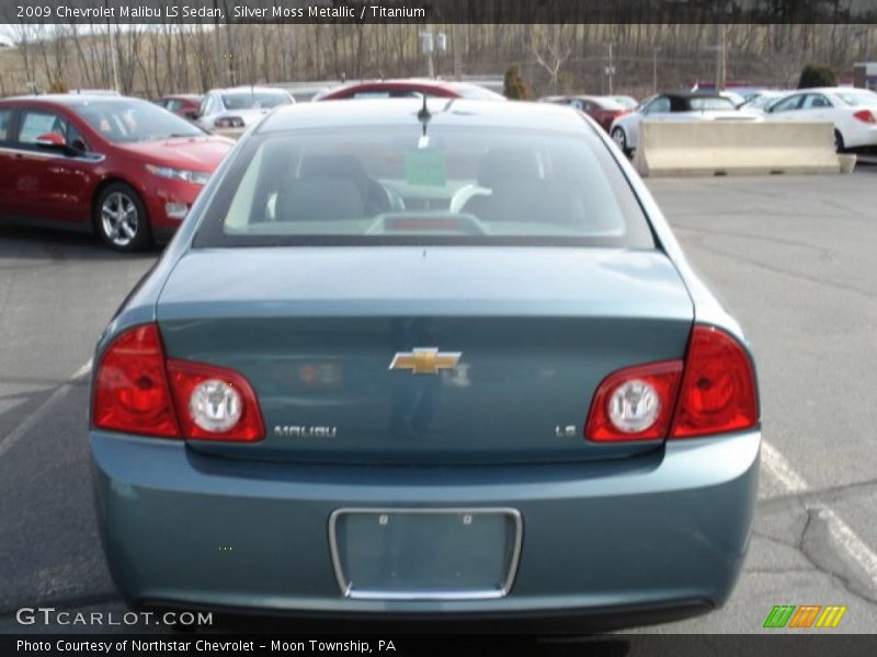 Silver Moss Metallic / Titanium 2009 Chevrolet Malibu LS Sedan