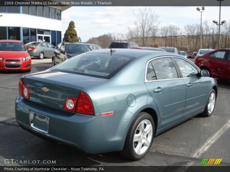 Silver Moss Metallic / Titanium 2009 Chevrolet Malibu LS Sedan