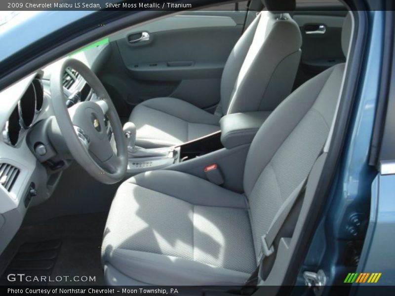 Silver Moss Metallic / Titanium 2009 Chevrolet Malibu LS Sedan