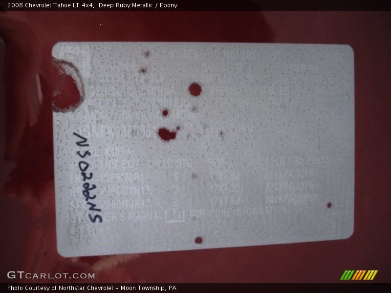 Deep Ruby Metallic / Ebony 2008 Chevrolet Tahoe LT 4x4