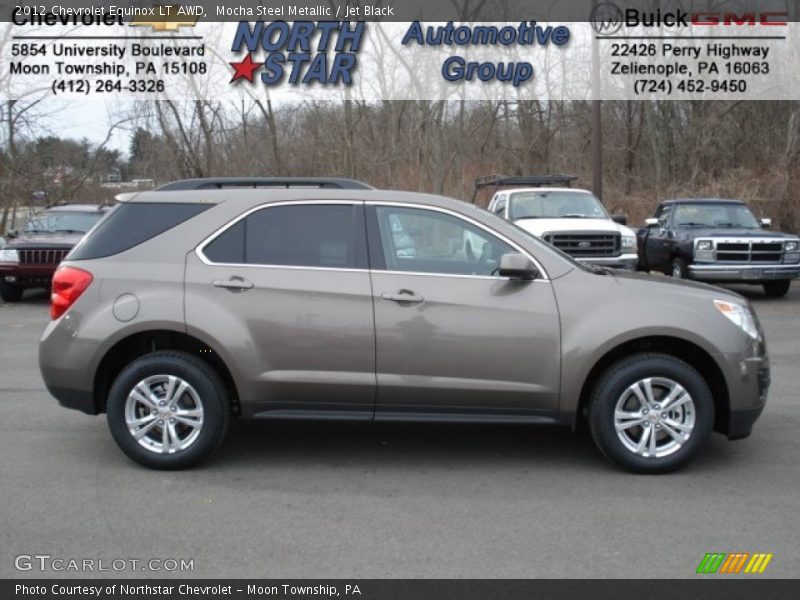 Mocha Steel Metallic / Jet Black 2012 Chevrolet Equinox LT AWD