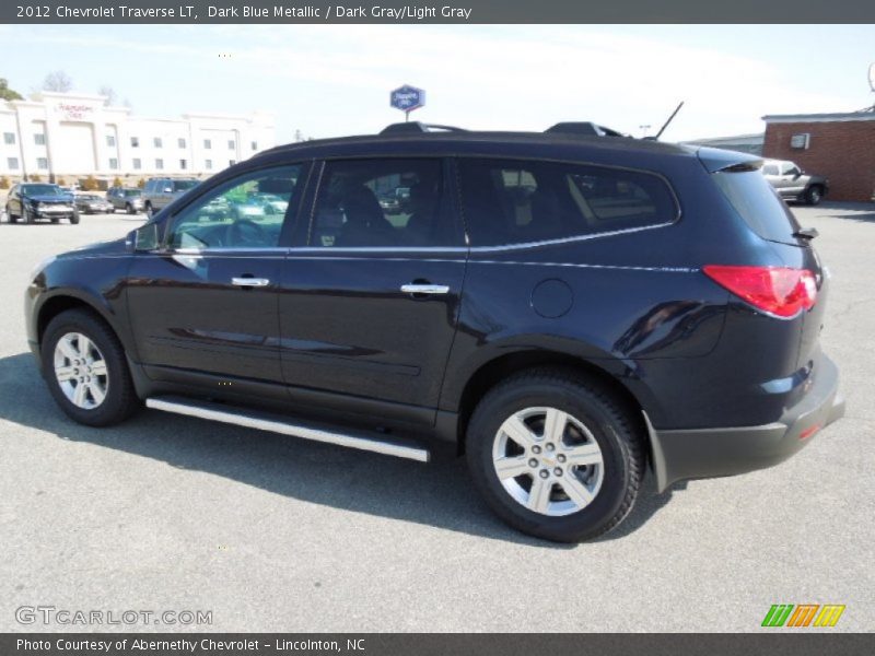 Dark Blue Metallic / Dark Gray/Light Gray 2012 Chevrolet Traverse LT