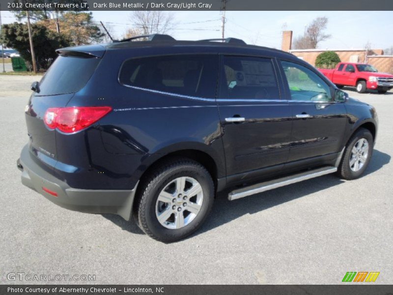 Dark Blue Metallic / Dark Gray/Light Gray 2012 Chevrolet Traverse LT