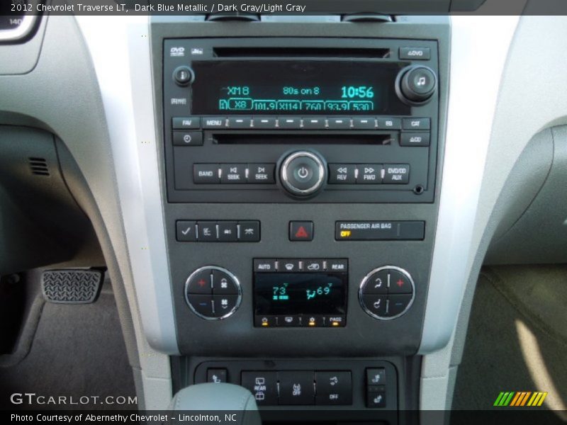 Dark Blue Metallic / Dark Gray/Light Gray 2012 Chevrolet Traverse LT