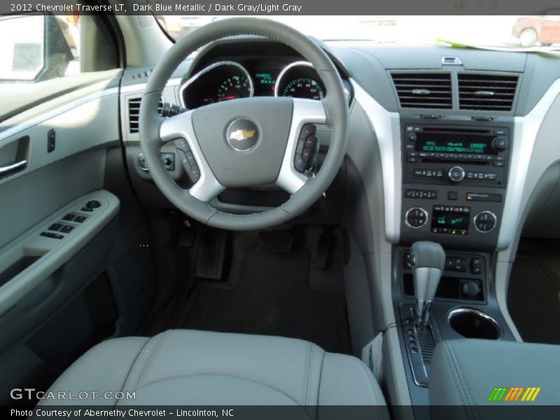Dark Blue Metallic / Dark Gray/Light Gray 2012 Chevrolet Traverse LT