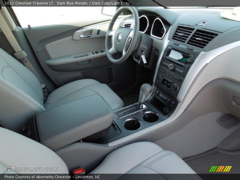 Dark Blue Metallic / Dark Gray/Light Gray 2012 Chevrolet Traverse LT