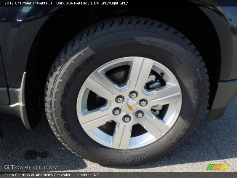 Dark Blue Metallic / Dark Gray/Light Gray 2012 Chevrolet Traverse LT