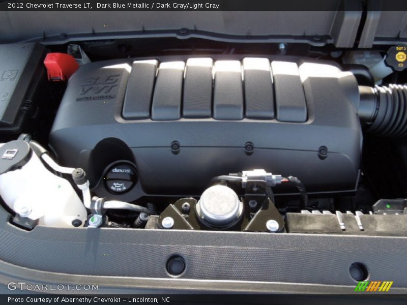 Dark Blue Metallic / Dark Gray/Light Gray 2012 Chevrolet Traverse LT