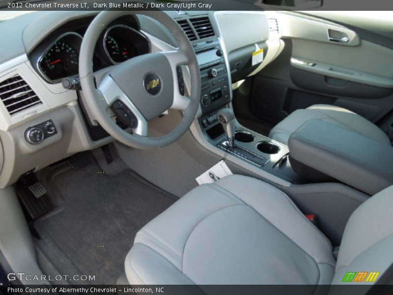 Dark Blue Metallic / Dark Gray/Light Gray 2012 Chevrolet Traverse LT