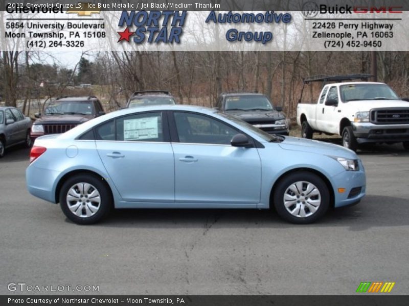 Ice Blue Metallic / Jet Black/Medium Titanium 2012 Chevrolet Cruze LS